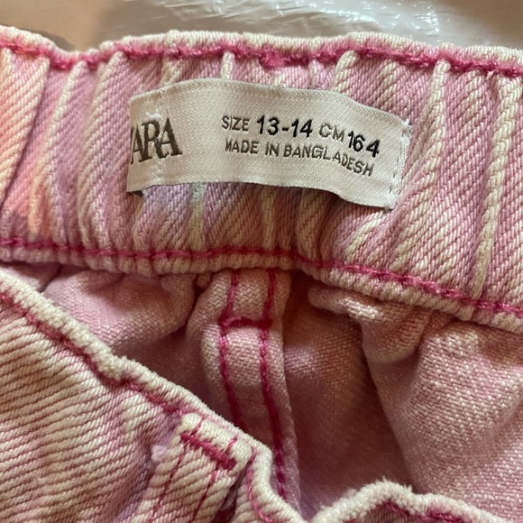 Zara Pink Denim Shorts - Picture 3 of 4